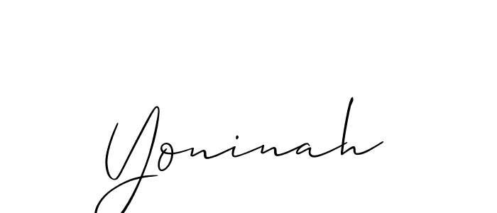 Design your own signature with our free online signature maker. With this signature software, you can create a handwritten (Allison_Script) signature for name Yoninah. Yoninah signature style 2 images and pictures png