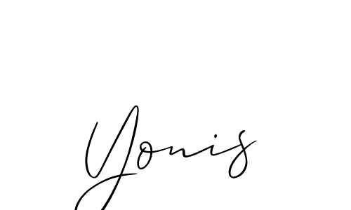 Also we have Yonis name is the best signature style. Create professional handwritten signature collection using Allison_Script autograph style. Yonis signature style 2 images and pictures png