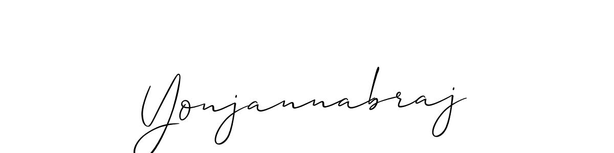 Make a short Yonjannabraj signature style. Manage your documents anywhere anytime using Allison_Script. Create and add eSignatures, submit forms, share and send files easily. Yonjannabraj signature style 2 images and pictures png