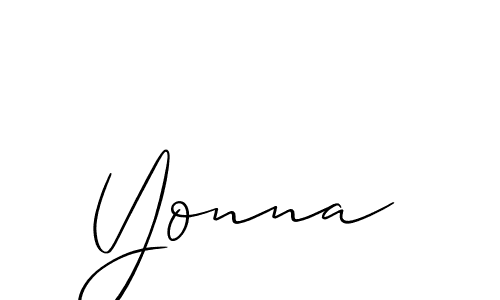 Make a short Yonna signature style. Manage your documents anywhere anytime using Allison_Script. Create and add eSignatures, submit forms, share and send files easily. Yonna signature style 2 images and pictures png