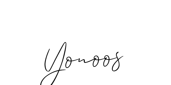 Make a beautiful signature design for name Yonoos. Use this online signature maker to create a handwritten signature for free. Yonoos signature style 2 images and pictures png