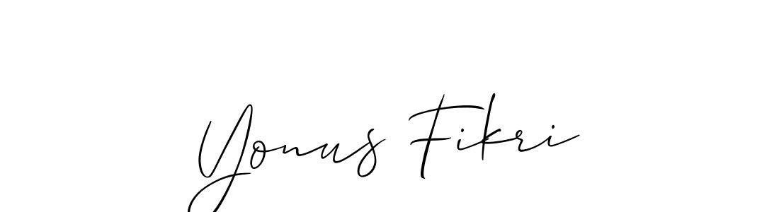How to make Yonus Fikri signature? Allison_Script is a professional autograph style. Create handwritten signature for Yonus Fikri name. Yonus Fikri signature style 2 images and pictures png