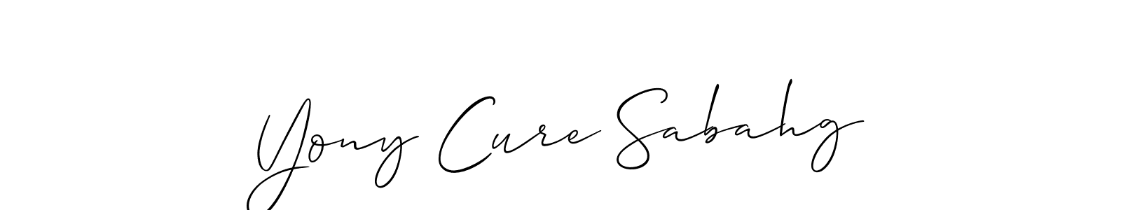 Make a beautiful signature design for name Yony Cure Sabahg. Use this online signature maker to create a handwritten signature for free. Yony Cure Sabahg signature style 2 images and pictures png