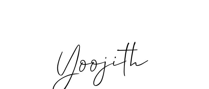 if you are searching for the best signature style for your name Yoojith. so please give up your signature search. here we have designed multiple signature styles  using Allison_Script. Yoojith signature style 2 images and pictures png