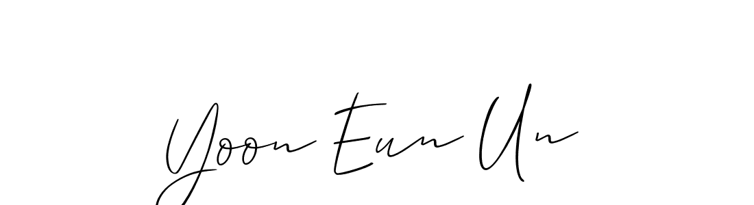 You should practise on your own different ways (Allison_Script) to write your name (Yoon Eun Un) in signature. don't let someone else do it for you. Yoon Eun Un signature style 2 images and pictures png