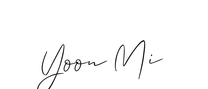 Yoon Mi stylish signature style. Best Handwritten Sign (Allison_Script) for my name. Handwritten Signature Collection Ideas for my name Yoon Mi. Yoon Mi signature style 2 images and pictures png