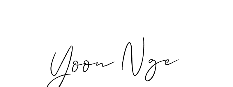 Use a signature maker to create a handwritten signature online. With this signature software, you can design (Allison_Script) your own signature for name Yoon Nge. Yoon Nge signature style 2 images and pictures png