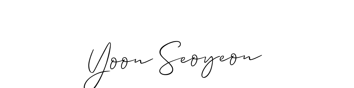 Best and Professional Signature Style for Yoon Seoyeon. Allison_Script Best Signature Style Collection. Yoon Seoyeon signature style 2 images and pictures png