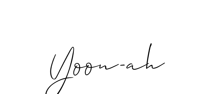 Yoon-ah stylish signature style. Best Handwritten Sign (Allison_Script) for my name. Handwritten Signature Collection Ideas for my name Yoon-ah. Yoon-ah signature style 2 images and pictures png