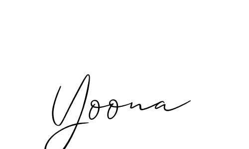 if you are searching for the best signature style for your name Yoona. so please give up your signature search. here we have designed multiple signature styles  using Allison_Script. Yoona signature style 2 images and pictures png