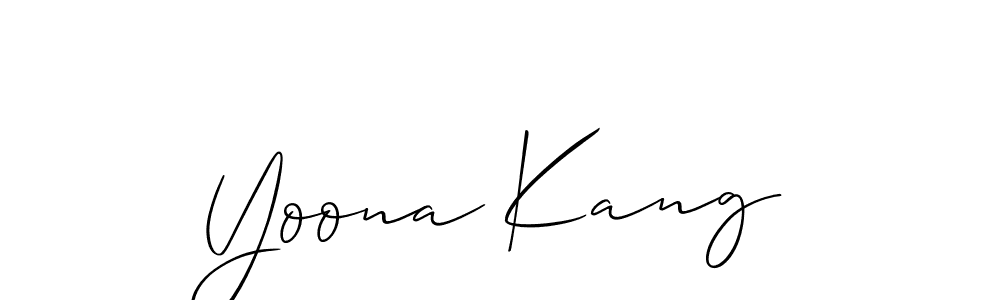 if you are searching for the best signature style for your name Yoona Kang. so please give up your signature search. here we have designed multiple signature styles  using Allison_Script. Yoona Kang signature style 2 images and pictures png