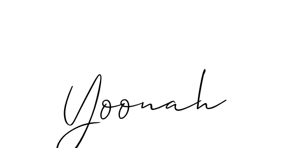 Create a beautiful signature design for name Yoonah. With this signature (Allison_Script) fonts, you can make a handwritten signature for free. Yoonah signature style 2 images and pictures png