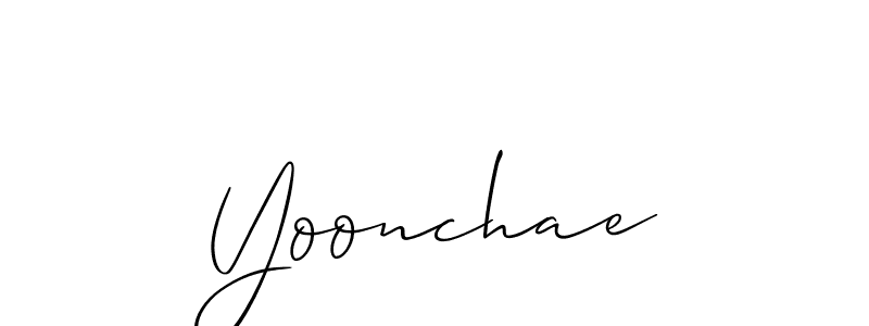 Also You can easily find your signature by using the search form. We will create Yoonchae name handwritten signature images for you free of cost using Allison_Script sign style. Yoonchae signature style 2 images and pictures png