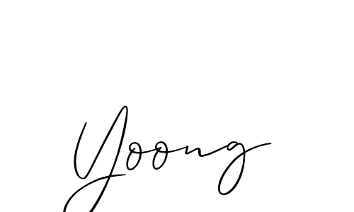 Create a beautiful signature design for name Yoong. With this signature (Allison_Script) fonts, you can make a handwritten signature for free. Yoong signature style 2 images and pictures png