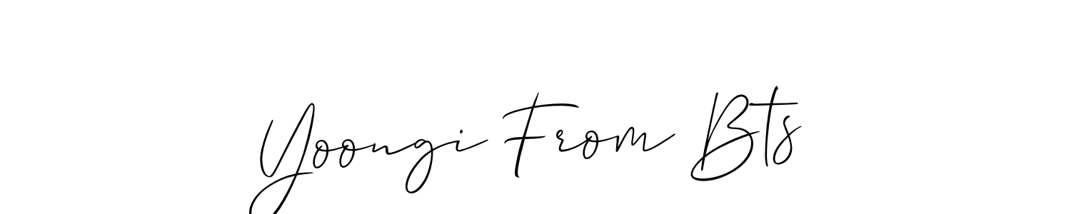 Allison_Script is a professional signature style that is perfect for those who want to add a touch of class to their signature. It is also a great choice for those who want to make their signature more unique. Get Yoongi From Bts name to fancy signature for free. Yoongi From Bts signature style 2 images and pictures png