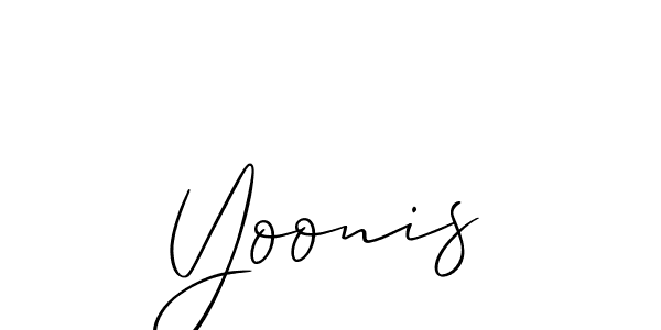 You should practise on your own different ways (Allison_Script) to write your name (Yoonis) in signature. don't let someone else do it for you. Yoonis signature style 2 images and pictures png