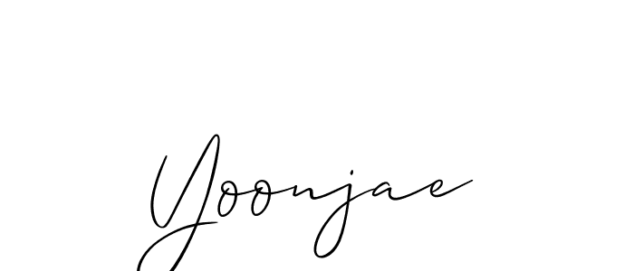 How to make Yoonjae signature? Allison_Script is a professional autograph style. Create handwritten signature for Yoonjae name. Yoonjae signature style 2 images and pictures png