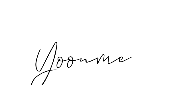 Allison_Script is a professional signature style that is perfect for those who want to add a touch of class to their signature. It is also a great choice for those who want to make their signature more unique. Get Yoonme name to fancy signature for free. Yoonme signature style 2 images and pictures png