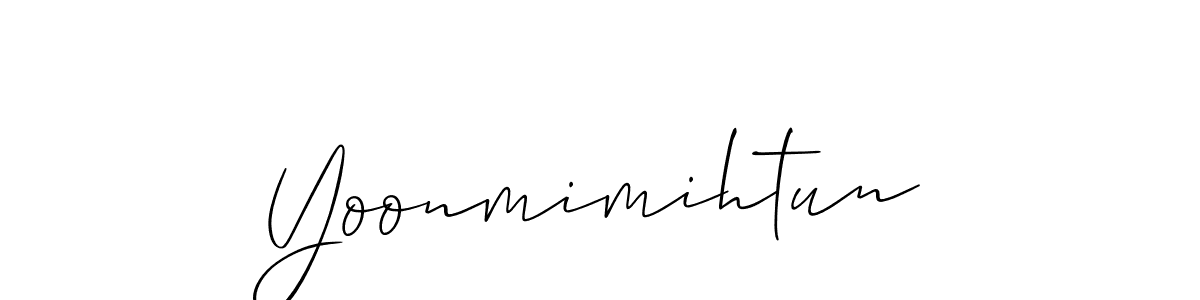 How to make Yoonmimihtun signature? Allison_Script is a professional autograph style. Create handwritten signature for Yoonmimihtun name. Yoonmimihtun signature style 2 images and pictures png