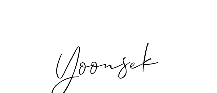 Best and Professional Signature Style for Yoonsek. Allison_Script Best Signature Style Collection. Yoonsek signature style 2 images and pictures png