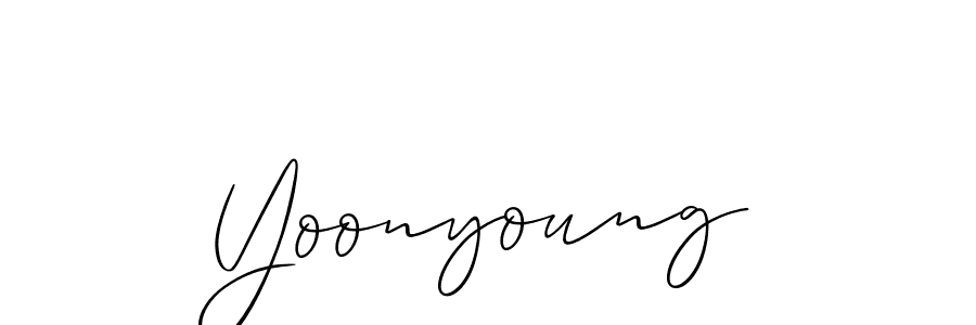 Create a beautiful signature design for name Yoonyoung. With this signature (Allison_Script) fonts, you can make a handwritten signature for free. Yoonyoung signature style 2 images and pictures png