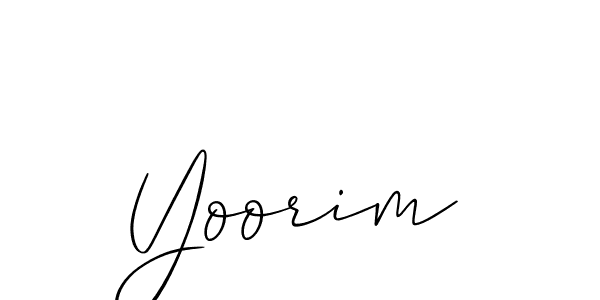 Design your own signature with our free online signature maker. With this signature software, you can create a handwritten (Allison_Script) signature for name Yoorim. Yoorim signature style 2 images and pictures png