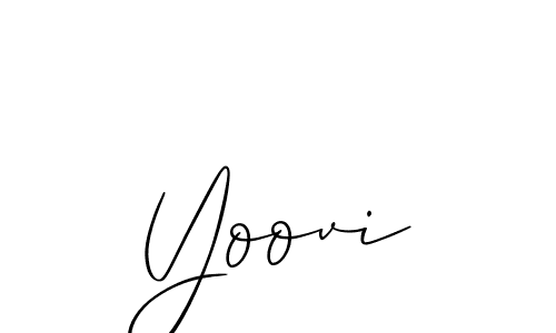 How to make Yoovi signature? Allison_Script is a professional autograph style. Create handwritten signature for Yoovi name. Yoovi signature style 2 images and pictures png