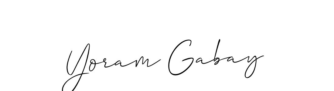 Use a signature maker to create a handwritten signature online. With this signature software, you can design (Allison_Script) your own signature for name Yoram Gabay. Yoram Gabay signature style 2 images and pictures png