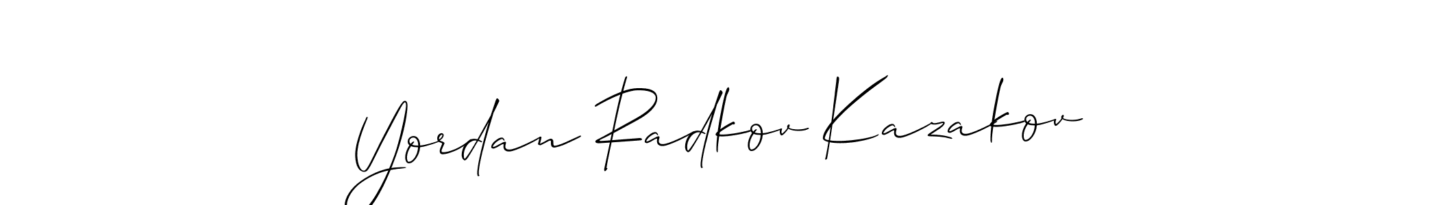 Similarly Allison_Script is the best handwritten signature design. Signature creator online .You can use it as an online autograph creator for name Yordan Radkov Kazakov. Yordan Radkov Kazakov signature style 2 images and pictures png