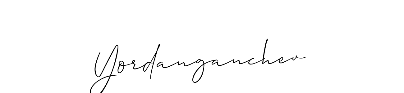 Make a short Yordanganchev signature style. Manage your documents anywhere anytime using Allison_Script. Create and add eSignatures, submit forms, share and send files easily. Yordanganchev signature style 2 images and pictures png