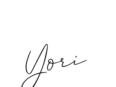Also we have Yori name is the best signature style. Create professional handwritten signature collection using Allison_Script autograph style. Yori signature style 2 images and pictures png