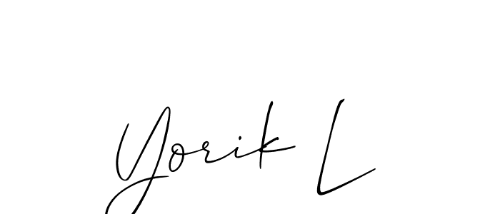 This is the best signature style for the Yorik L name. Also you like these signature font (Allison_Script). Mix name signature. Yorik L signature style 2 images and pictures png