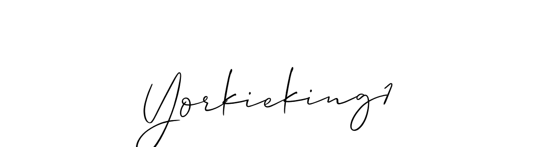 How to Draw Yorkieking1 signature style? Allison_Script is a latest design signature styles for name Yorkieking1. Yorkieking1 signature style 2 images and pictures png