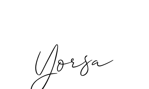 Allison_Script is a professional signature style that is perfect for those who want to add a touch of class to their signature. It is also a great choice for those who want to make their signature more unique. Get Yorsa name to fancy signature for free. Yorsa signature style 2 images and pictures png
