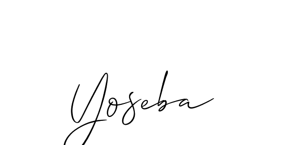 Allison_Script is a professional signature style that is perfect for those who want to add a touch of class to their signature. It is also a great choice for those who want to make their signature more unique. Get Yoseba name to fancy signature for free. Yoseba signature style 2 images and pictures png