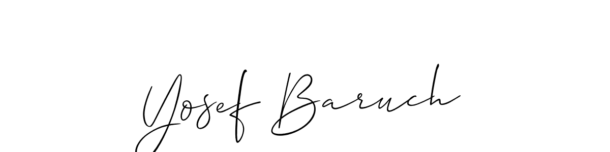 Use a signature maker to create a handwritten signature online. With this signature software, you can design (Allison_Script) your own signature for name Yosef Baruch. Yosef Baruch signature style 2 images and pictures png