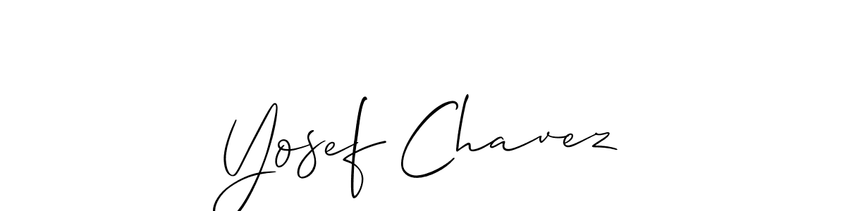 How to make Yosef Chavez name signature. Use Allison_Script style for creating short signs online. This is the latest handwritten sign. Yosef Chavez signature style 2 images and pictures png