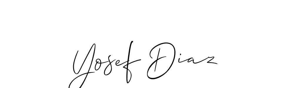 Also we have Yosef Diaz name is the best signature style. Create professional handwritten signature collection using Allison_Script autograph style. Yosef Diaz signature style 2 images and pictures png