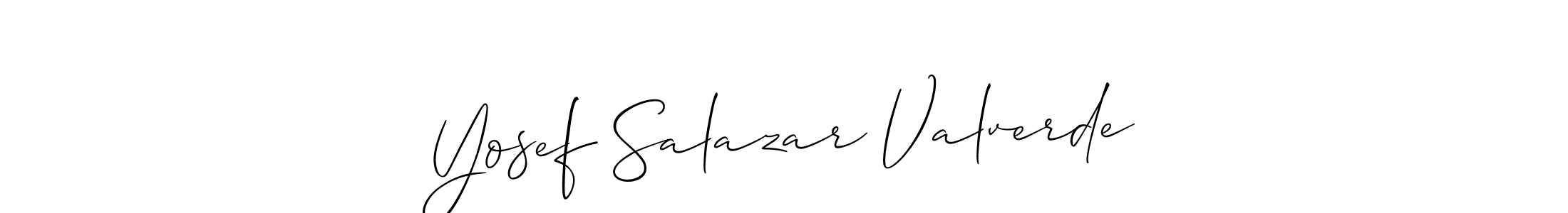 Also we have Yosef Salazar Valverde name is the best signature style. Create professional handwritten signature collection using Allison_Script autograph style. Yosef Salazar Valverde signature style 2 images and pictures png