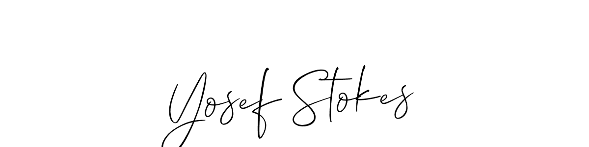 Design your own signature with our free online signature maker. With this signature software, you can create a handwritten (Allison_Script) signature for name Yosef Stokes. Yosef Stokes signature style 2 images and pictures png