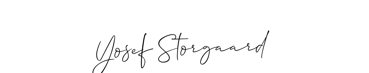 Also we have Yosef Storgaard name is the best signature style. Create professional handwritten signature collection using Allison_Script autograph style. Yosef Storgaard signature style 2 images and pictures png