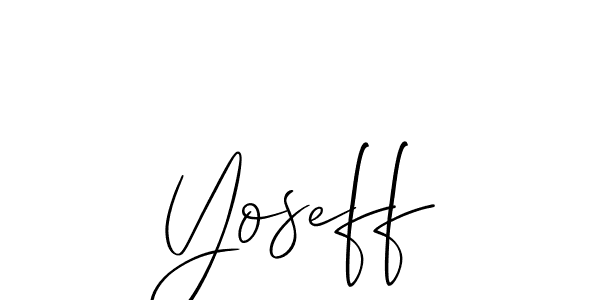 Similarly Allison_Script is the best handwritten signature design. Signature creator online .You can use it as an online autograph creator for name Yoseff. Yoseff signature style 2 images and pictures png