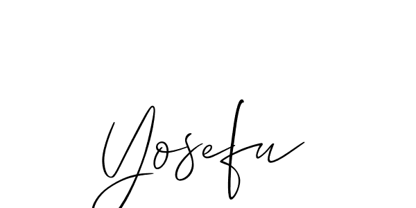 Allison_Script is a professional signature style that is perfect for those who want to add a touch of class to their signature. It is also a great choice for those who want to make their signature more unique. Get Yosefu name to fancy signature for free. Yosefu signature style 2 images and pictures png