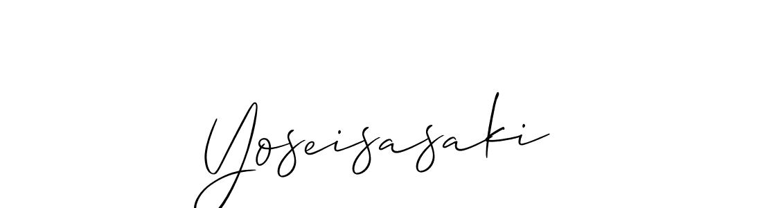 The best way (Allison_Script) to make a short signature is to pick only two or three words in your name. The name Yoseisasaki include a total of six letters. For converting this name. Yoseisasaki signature style 2 images and pictures png