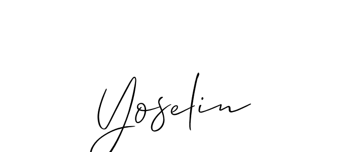 Allison_Script is a professional signature style that is perfect for those who want to add a touch of class to their signature. It is also a great choice for those who want to make their signature more unique. Get Yoselin name to fancy signature for free. Yoselin signature style 2 images and pictures png