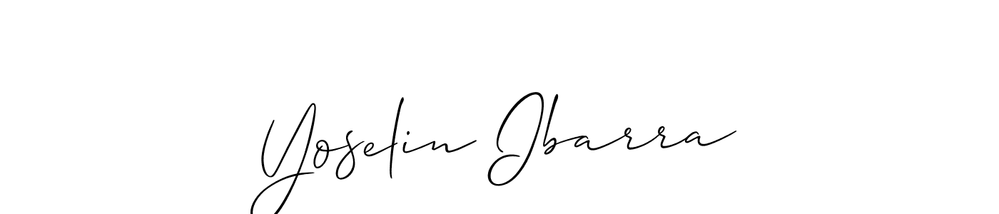 Design your own signature with our free online signature maker. With this signature software, you can create a handwritten (Allison_Script) signature for name Yoselin Ibarra. Yoselin Ibarra signature style 2 images and pictures png