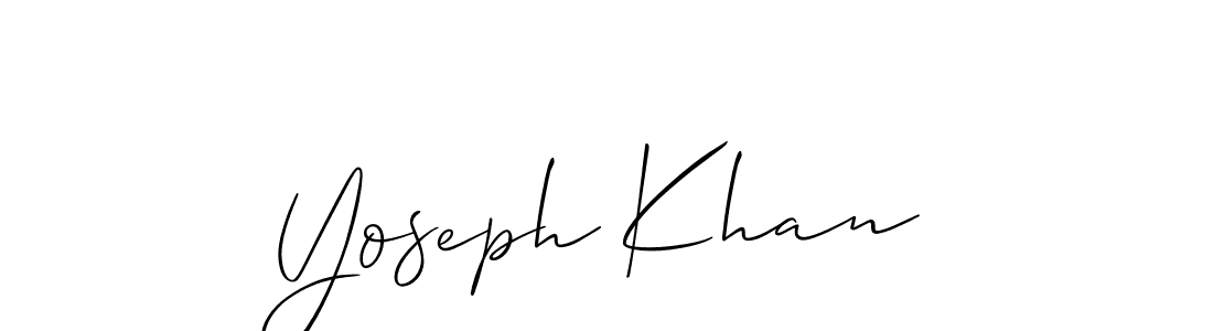 You should practise on your own different ways (Allison_Script) to write your name (Yoseph Khan) in signature. don't let someone else do it for you. Yoseph Khan signature style 2 images and pictures png