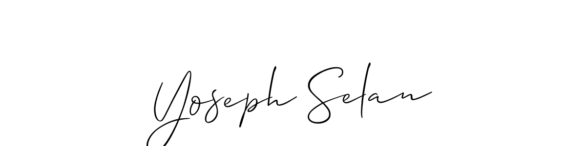 Allison_Script is a professional signature style that is perfect for those who want to add a touch of class to their signature. It is also a great choice for those who want to make their signature more unique. Get Yoseph Selan name to fancy signature for free. Yoseph Selan signature style 2 images and pictures png