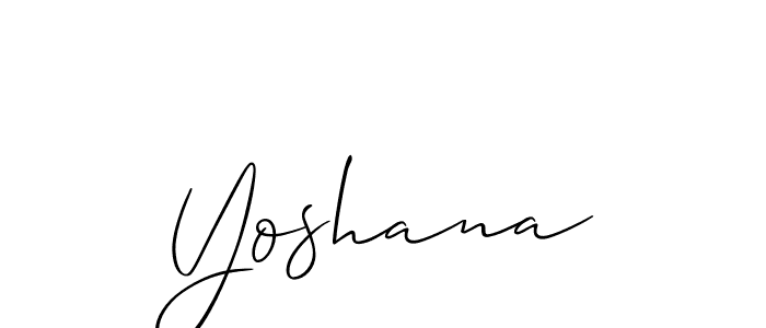 Also we have Yoshana name is the best signature style. Create professional handwritten signature collection using Allison_Script autograph style. Yoshana signature style 2 images and pictures png