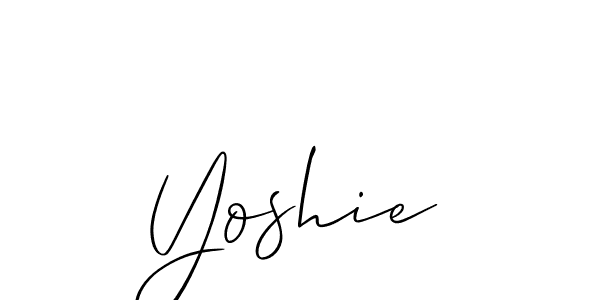 Make a beautiful signature design for name Yoshie. With this signature (Allison_Script) style, you can create a handwritten signature for free. Yoshie signature style 2 images and pictures png